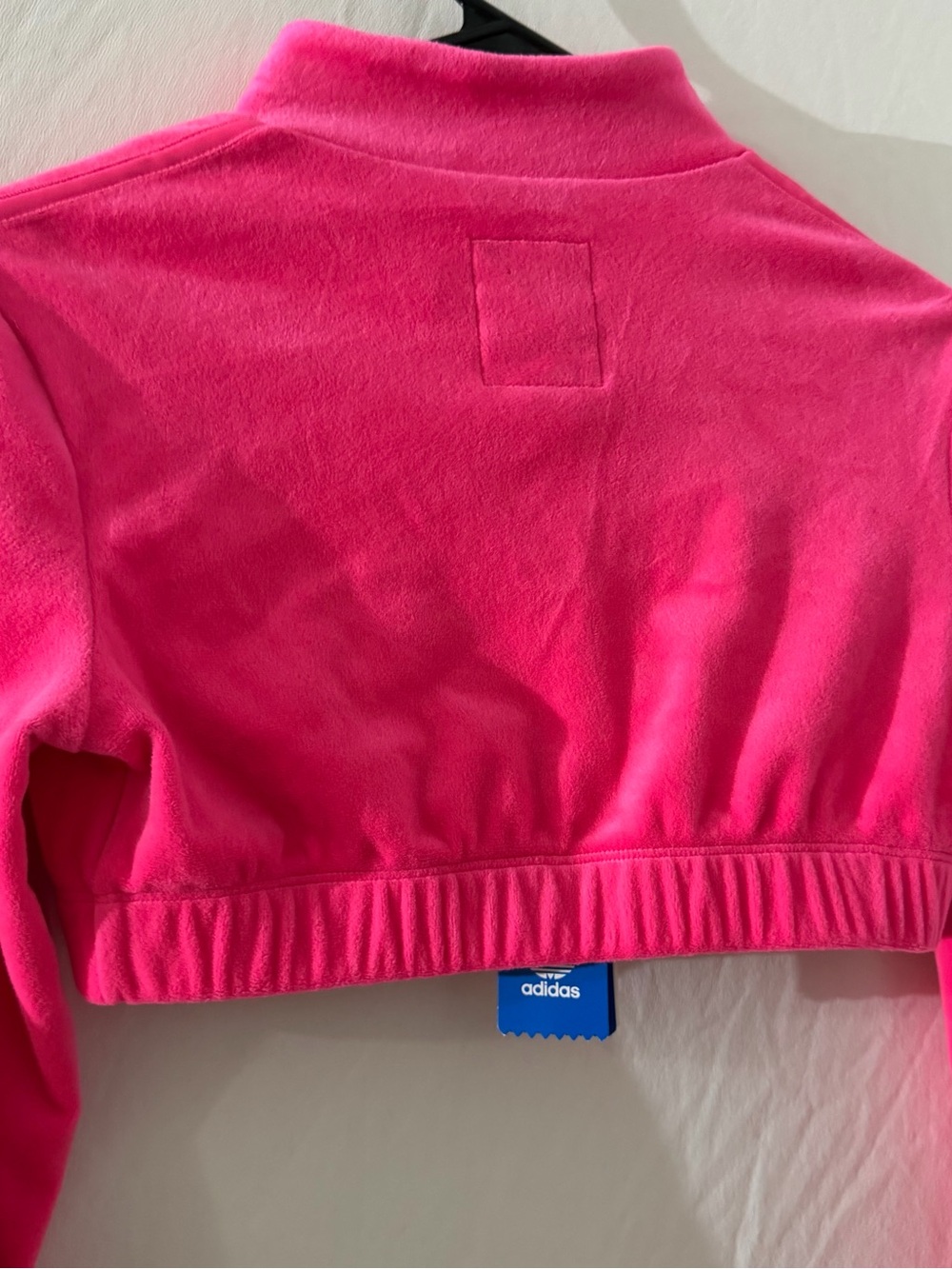 Adidas X Jeremy Scott Velour Crop TrackTop NWT Small Pink Y2K Bustier Streetwear - Picture 5 of 16
